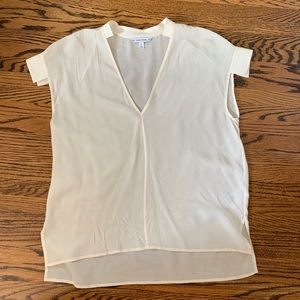 Semi sheet cream blouse